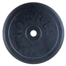 Диск TORRES PL506615, 15 кг, d.31мм, металл в резиновой оболочке, обрезиненный, чёрный