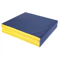 Мат 64x120x7 см, 1 сложение, oxford, цвет синий/желтый