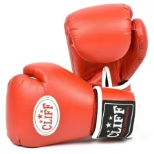 Перчатки для тайского бокса CLIFF T-BOX MICROFIBER, красные, 12 (oz)